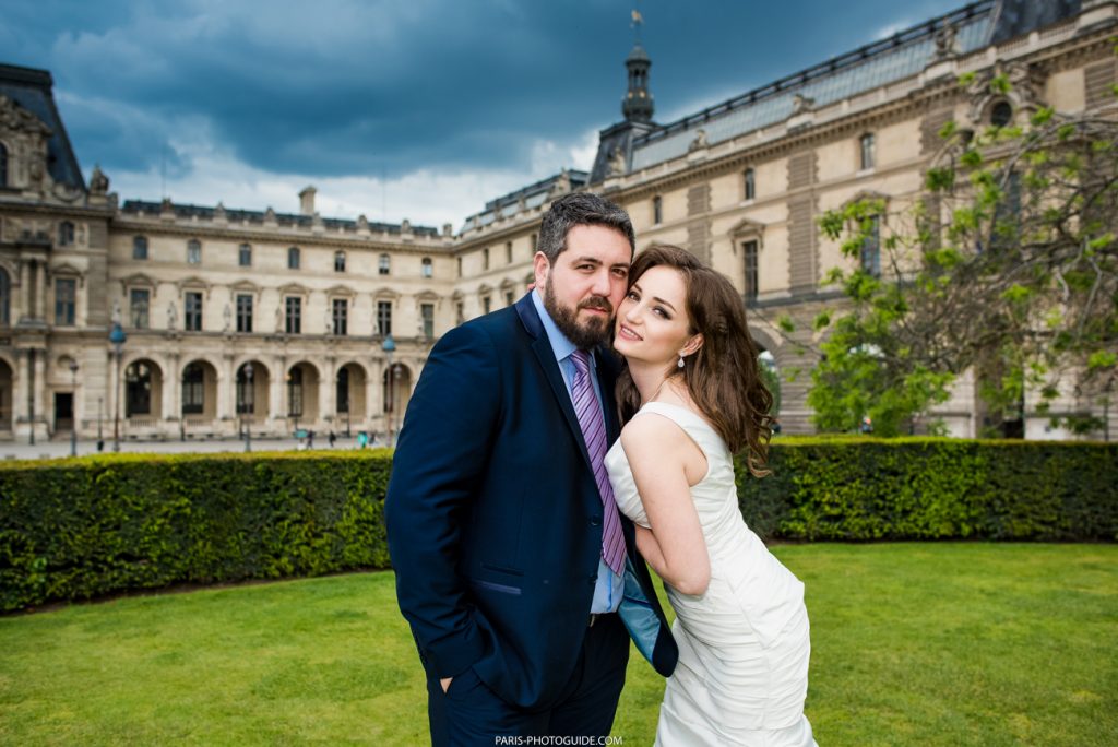 свадебная фотосессия в Лувре