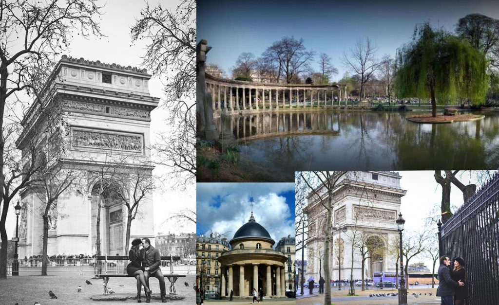 фотосессия в Париже. нетуристические места парижа. монсо и арка триумфа